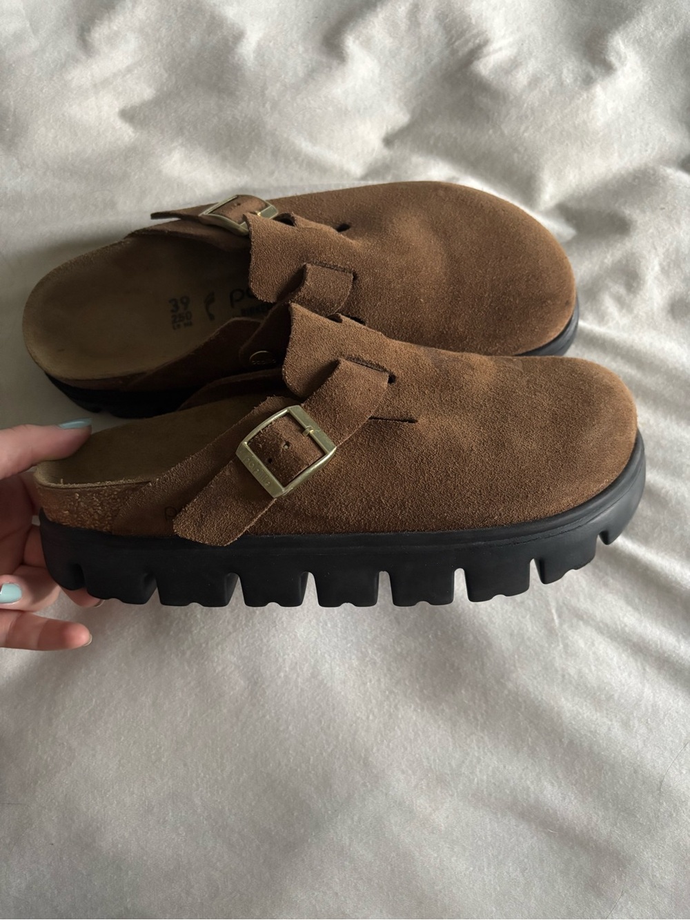 Papillio Birkenstock Platform Brown Suede Clog - Picture 6 of 6